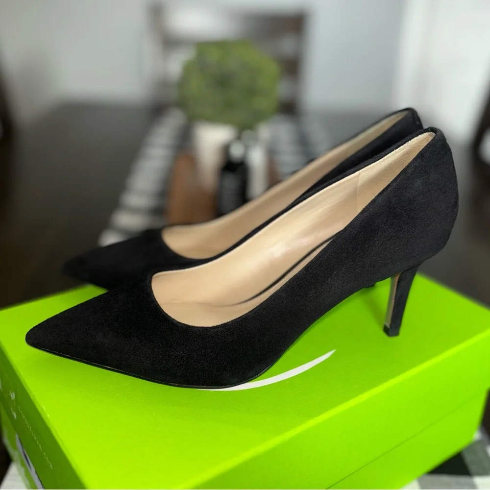 Sam Edelman Vienna black suede pointed toe heel - Picture 2 of 5